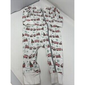 VELVET FAWN Boutique Full Zip Sleeper Halloween Christmas Theme 6-12 Month Train